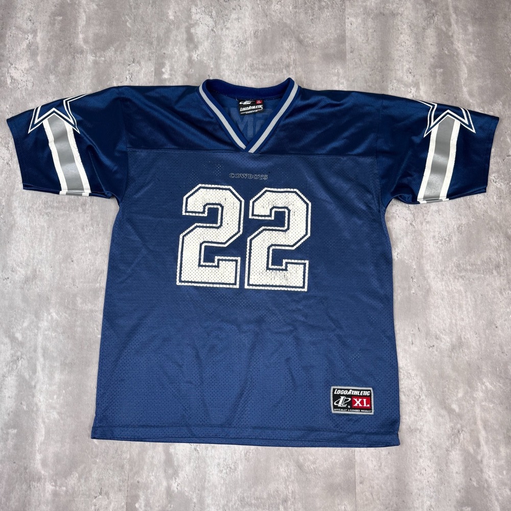 Vintage Logo Athletic Dallas Cowboys Emmitt Smith #22 Jersey Youth XL 90s NFL